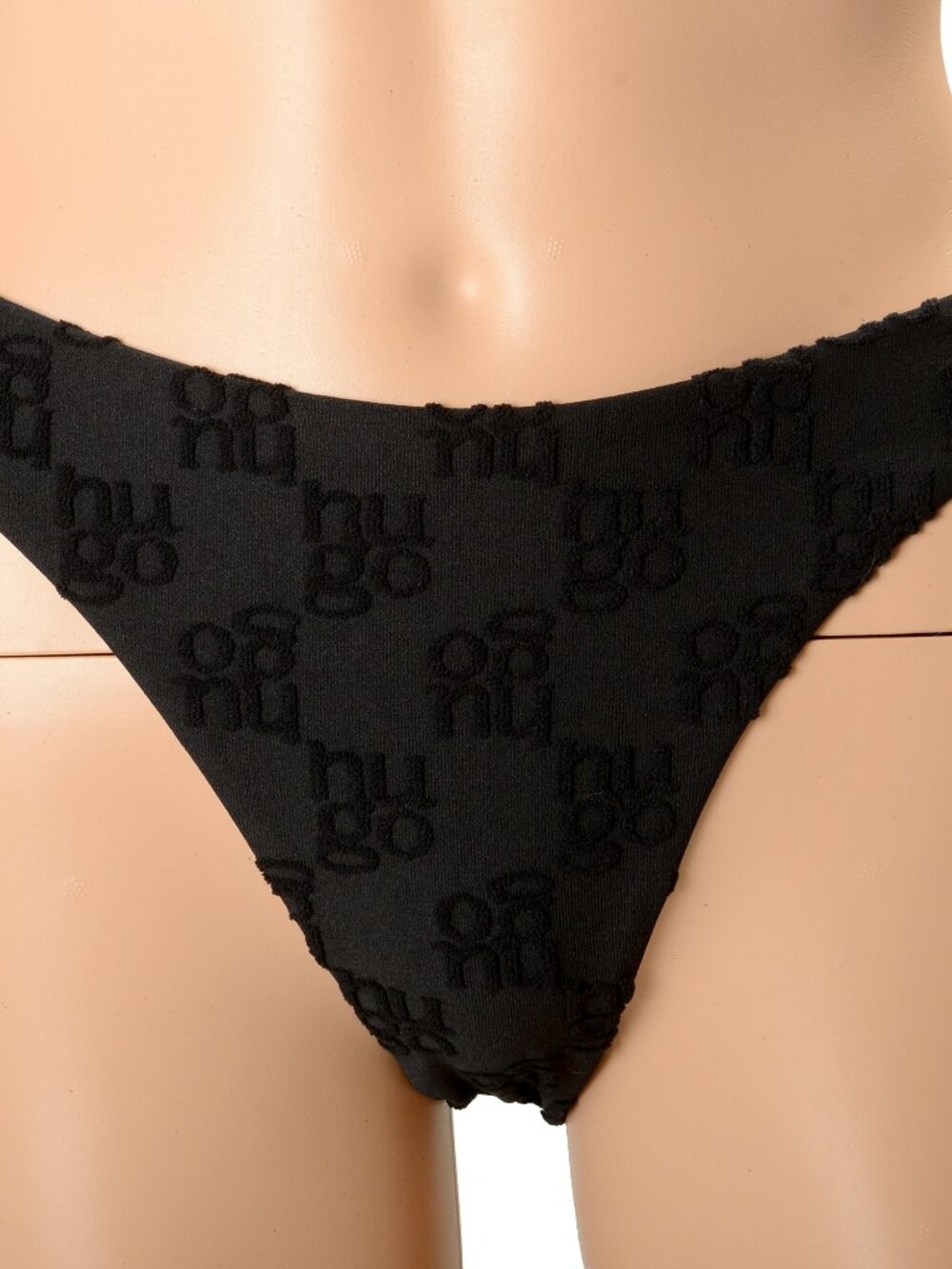 Hugo Boss Women's "Terry mono_brazillian" Black Swim Bikini Bottom US S IT 40